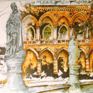 Litografia a colori Dante Padova