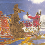 Litografia a colori Venezia bellissima laguna veneziana