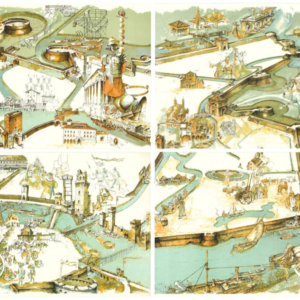 Litografia Politicco Formelle Mura di Padova