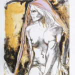 Il Velo opera d'arte sulla donna