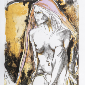 Il Velo opera d'arte sulla donna